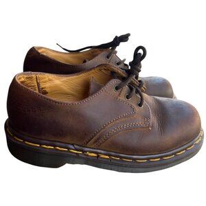 Dr Martens Original Kids Size 1Y Brown Leather Made In England Oxford Shoes